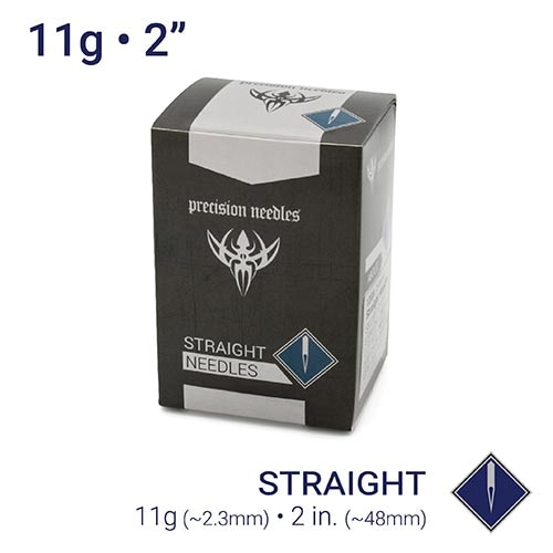 11g Sterilized 2" Body Piercing Needles — Box of 50 - Painful Pleasures