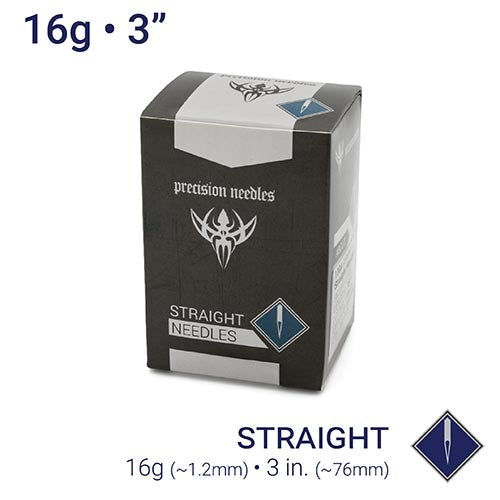 16g Sterilized 3" Body Piercing Needles — Box of 100 - Painful Pleasures
