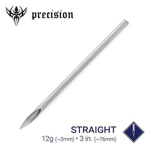 12g Sterilized 3" Body Piercing Needles — Box of 100 - Painful Pleasures