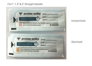 18g Sterilized 1" Body Piercing Needles — Box of 100 - Painful Pleasures