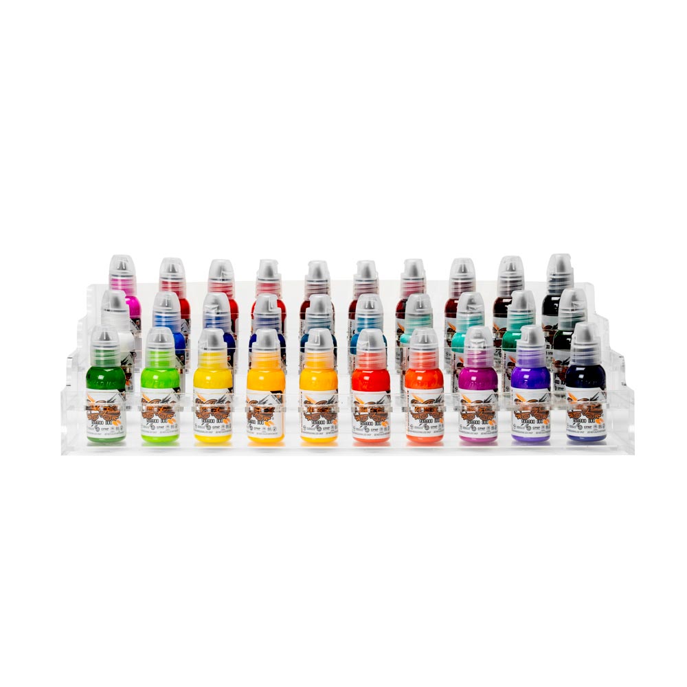 1oz Ink Bottle Holder - 30 Bottles Can be Displayed or Held - World Famous Tattoo Ink