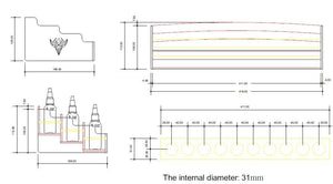 1oz Ink Bottle Holder - 30 Bottles Can be Displayed or Held - World Famous Tattoo Ink