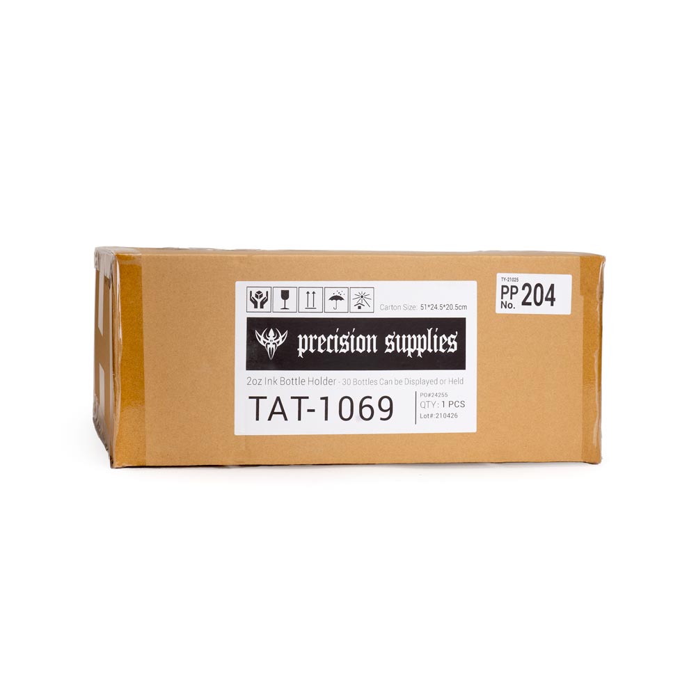 2oz Ink Bottle Holder - 30 Bottles Can be Displayed or Held - World Famous Tattoo Ink