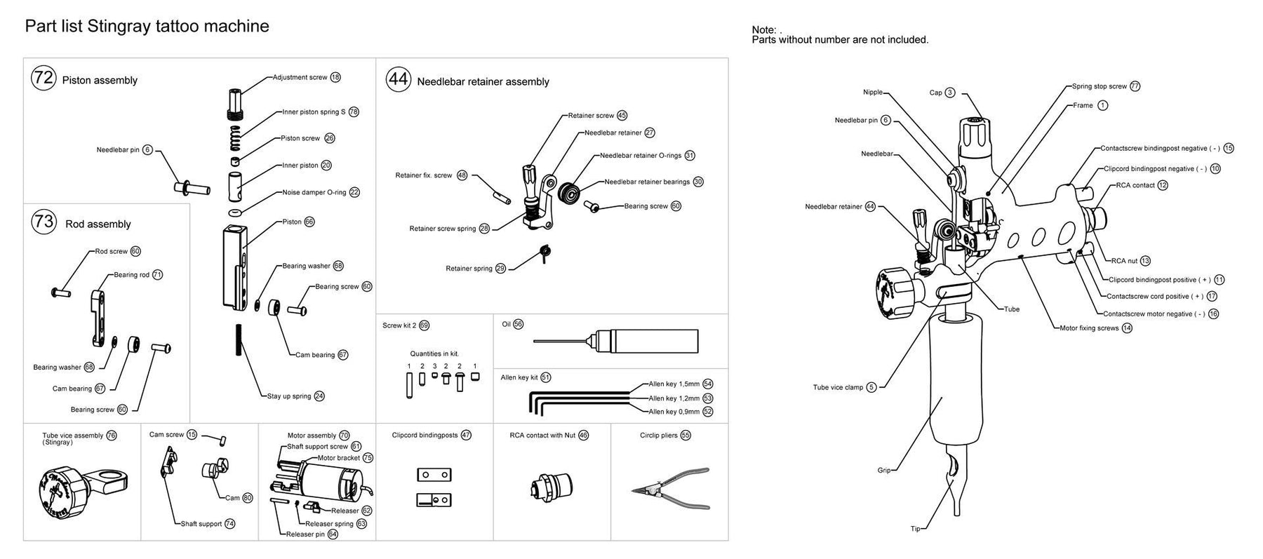 Diagram of Tattoo Machine