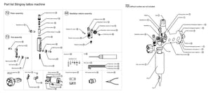Diagram of Tattoo Machine