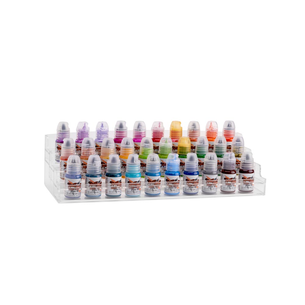1/2oz Ink Bottle Holder - 30 Bottles Can be Displayed or Held - World Famous Tattoo Ink