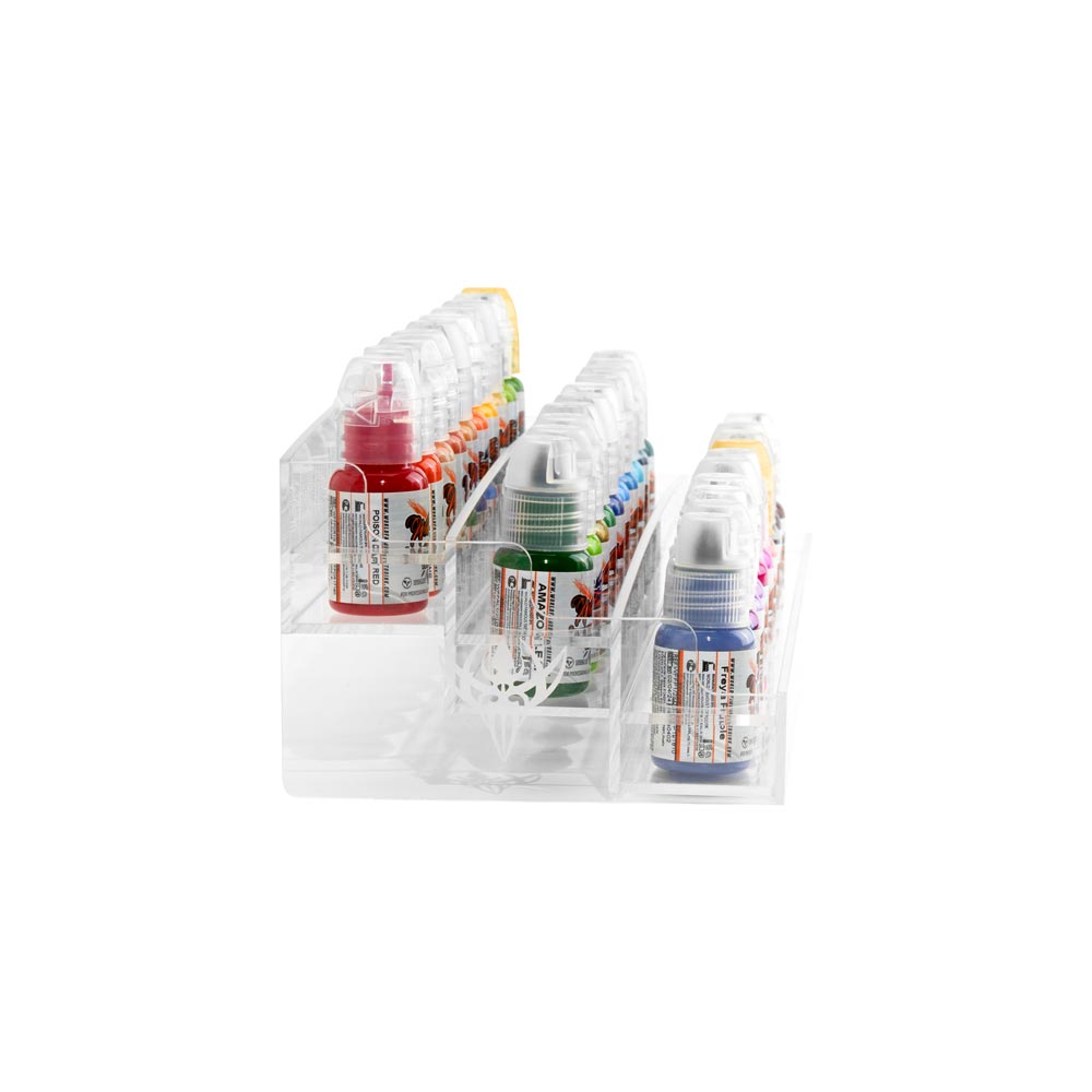 1/2oz Ink Bottle Holder - 30 Bottles Can be Displayed or Held - World Famous Tattoo Ink