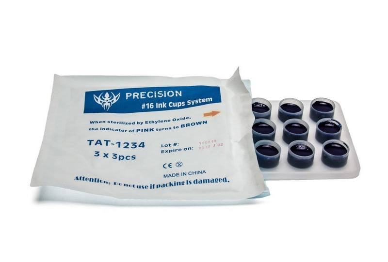Sterile Single Pack of #16 Precision Ink Cups - 3 x 3 Sheet - Price Per Sheet - Painful Pleasures