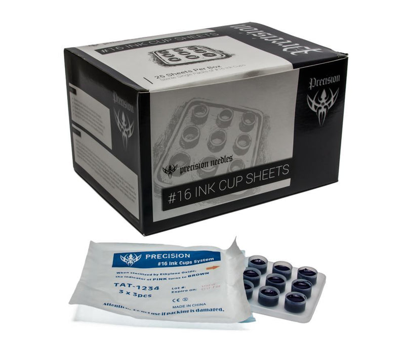 Sterile Single Packs of #16 Precision Ink Cup 3 x 3 Sheets - One Box of 25 Sheets - Painful Pleasures