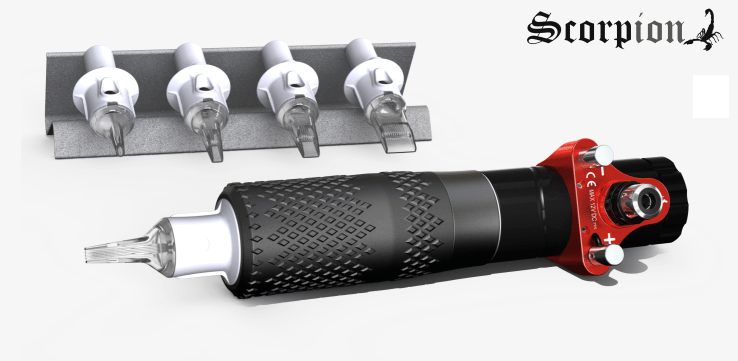 Scorpion 25mm Disposable Tattoo Cartridge Grip Setup