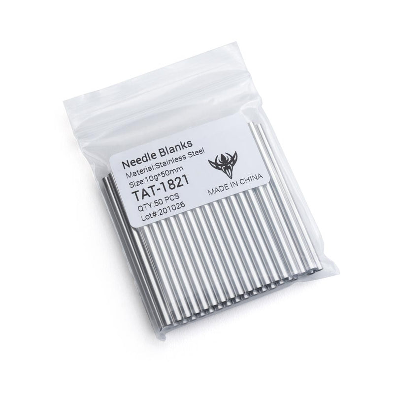Precision 10g Stainless Steel Needle Blanks — Bag of 50