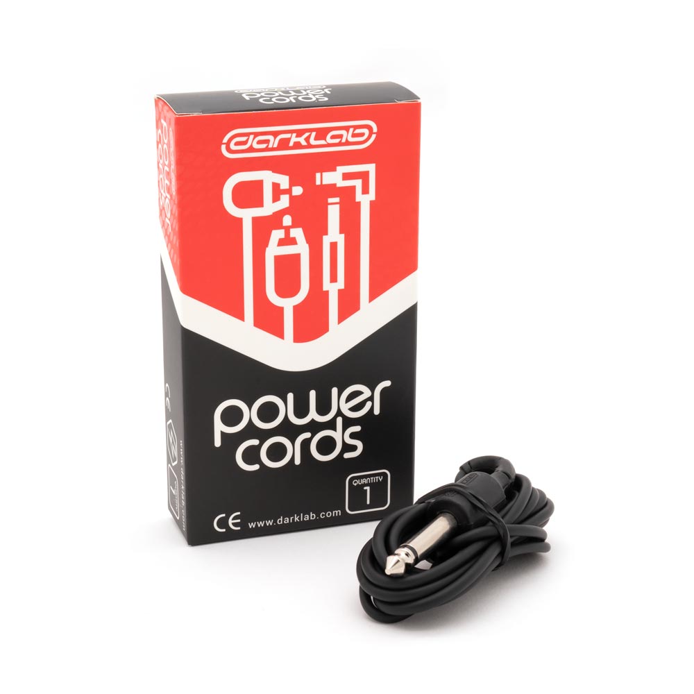 FK Irons Darklab 6’ Straight Air Mini DC Cable — Black - Ultimate Tattoo Supply