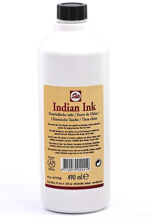 Talens Black Indian Drawing Ink — 490mL Bottle - Painful Pleasures