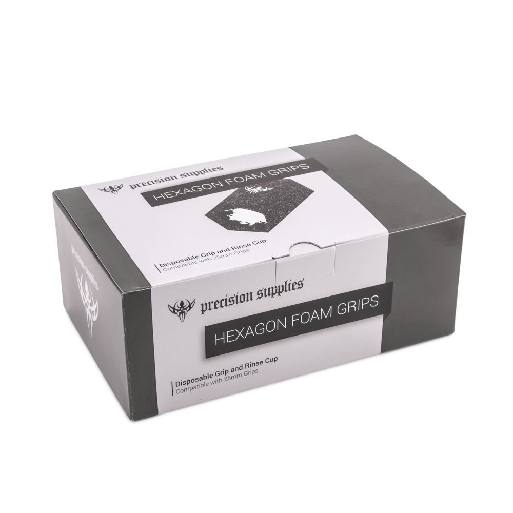 Precision Sterilized Hexagon Memory Foam Disposable Grip Covers — Box of 20 - Ultimate Tattoo Supply