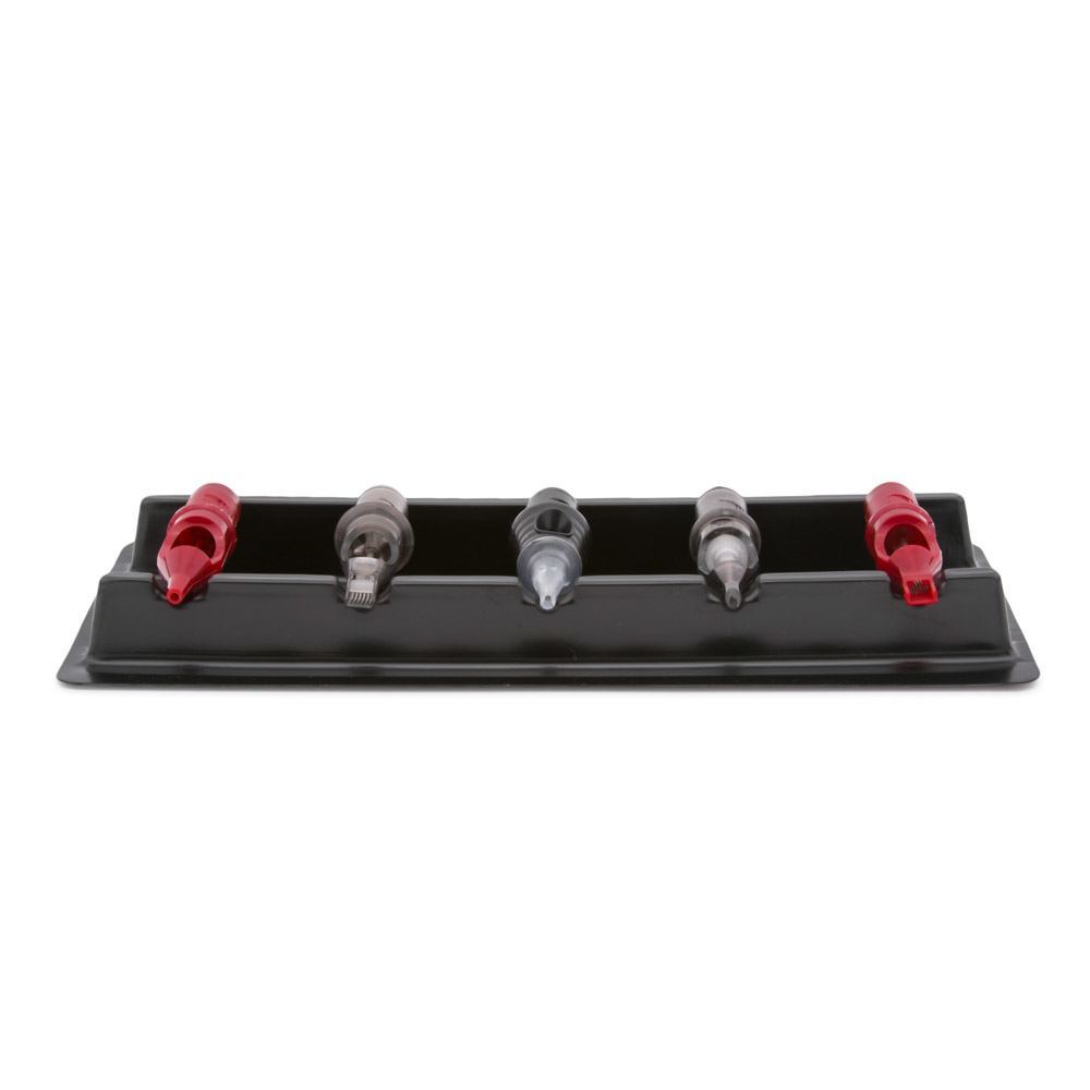 Precision Cartridge Holder Disposable Tray — Cartridges from Side View