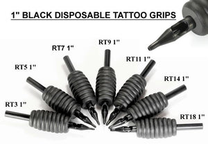 Black Classic 1 inch Disposable Grips