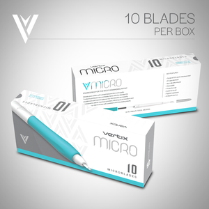 Vertix Micro Microblade - U Curved Blade - Pack of 10 Microblades - Ultimate Tattoo Supply