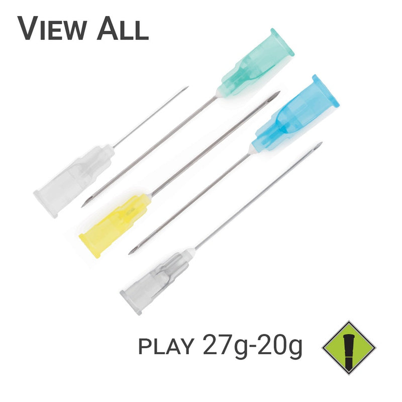 27g–20g Sterilized Play Piercing Precision Needles — Box of 25 Needles - Painful Pleasures