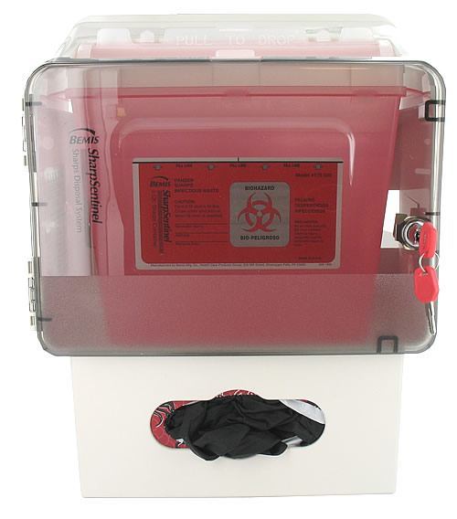 Bemis Sharps Trio - Sharps Cabinet, 5Qt. Sharps Container & Glove Box Holder - Painful Pleasures