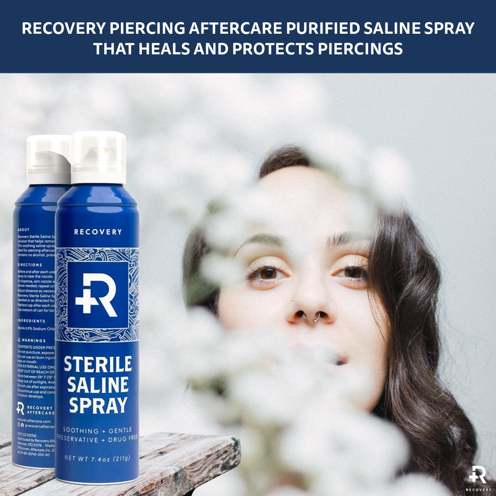 Recovery Purified Saline Wash Solution - 1.5oz - Case of 24 Spray Cans - Ultimate Tattoo Supply