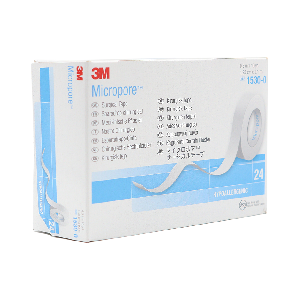 3M Micropore Surgical Tape, 1/2 x 10 Yards, 24 per box
