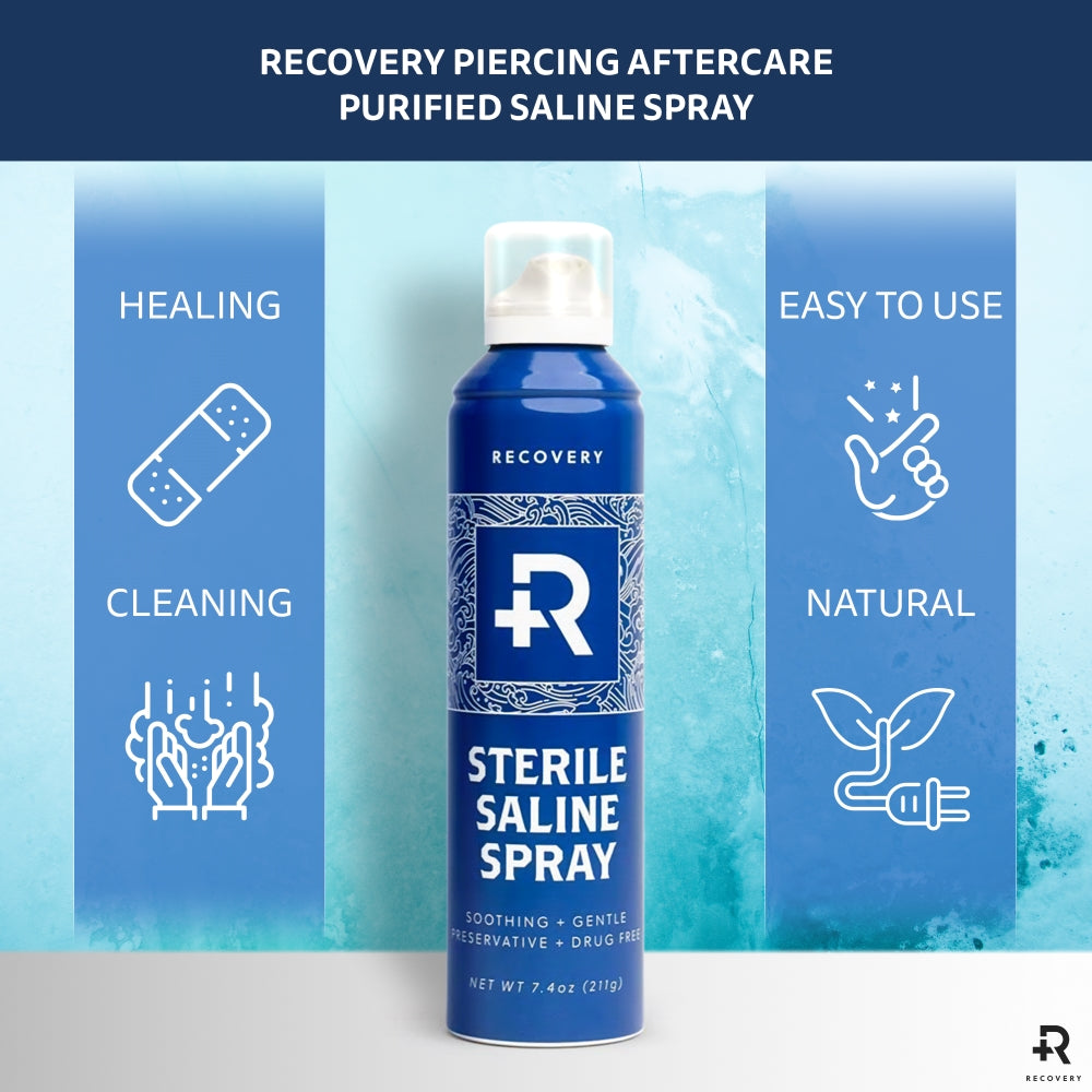 Recovery Purified Saline Wash Solution - 1.5oz - Case of 24 Spray Cans - Ultimate Tattoo Supply