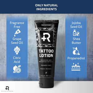 Recovery Tattoo Lotion - 3oz. Tube - Ultimate Tattoo Supply