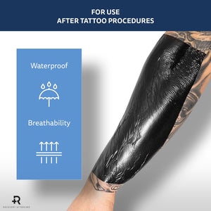 Recovery Derm Shield — 10" x 8 Yard Roll — Black - Ultimate Tattoo Supply