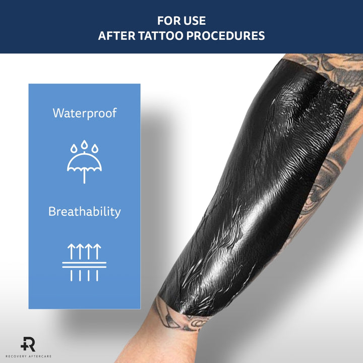 Recovery Derm Shield — 10" x 8 Yard Roll — Black - Ultimate Tattoo Supply