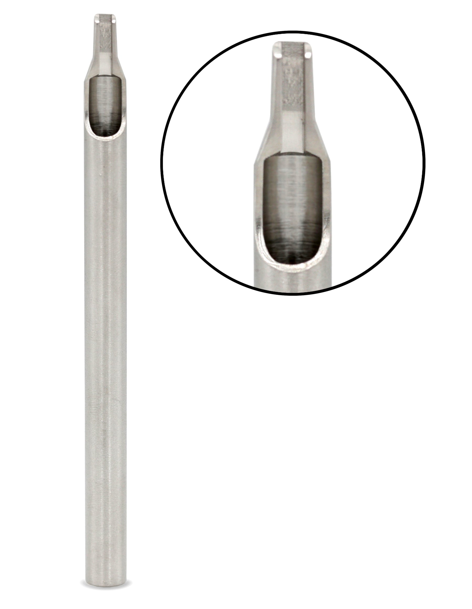 Sure-Shot One Pc Machined Tip/Tube - 7 Mag BUGPIN OPEN - Ultimate Tattoo Supply