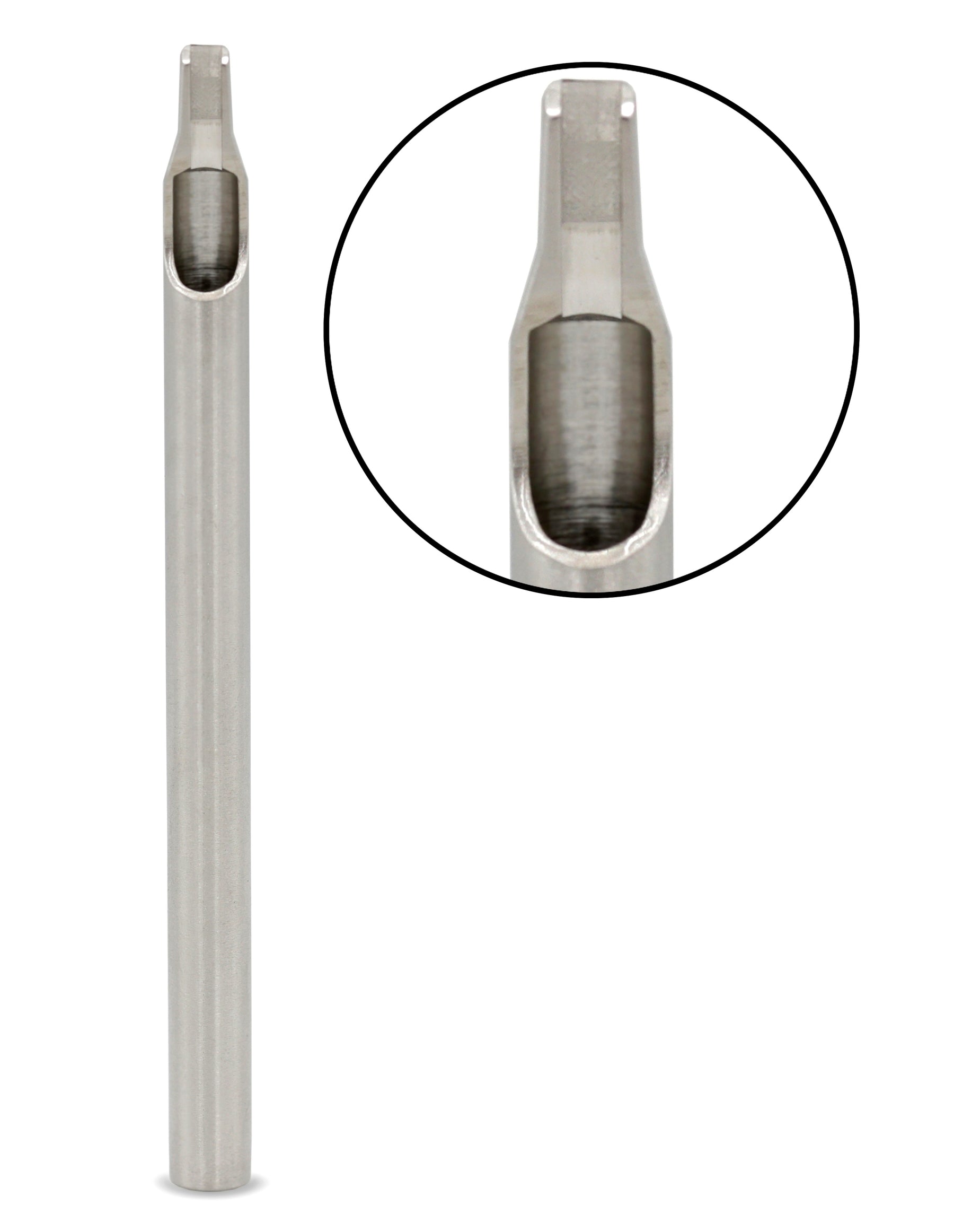 Sure-Shot One Pc Machined Tip/Tube - 9 Mag BUGPIN OPEN - Ultimate Tattoo Supply