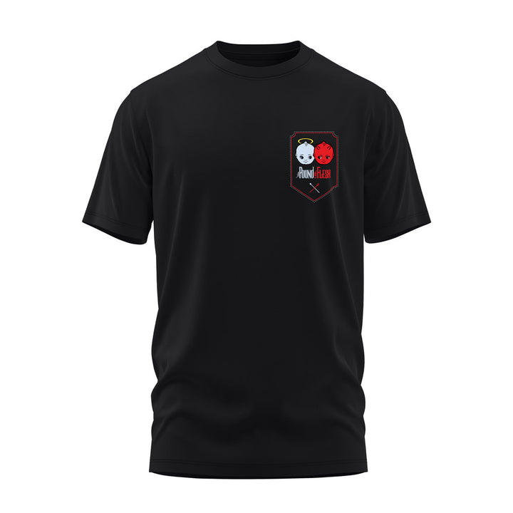 A Pound of Flesh Angel & Devil Black Tee - Ultimate Tattoo Supply