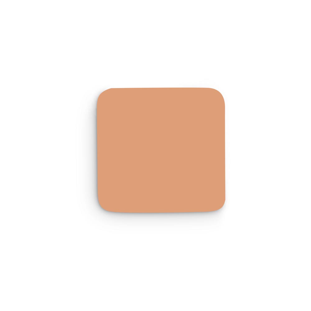 Light-medium-toned tattooable flesh sample square on a white background.