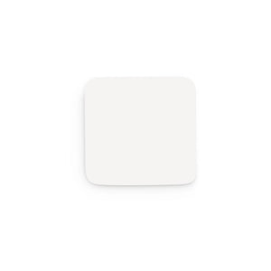 White tattooable flesh sample square on a white background.