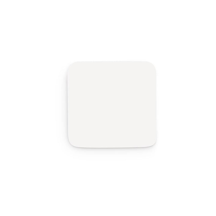 White tattooable flesh sample square on a white background.