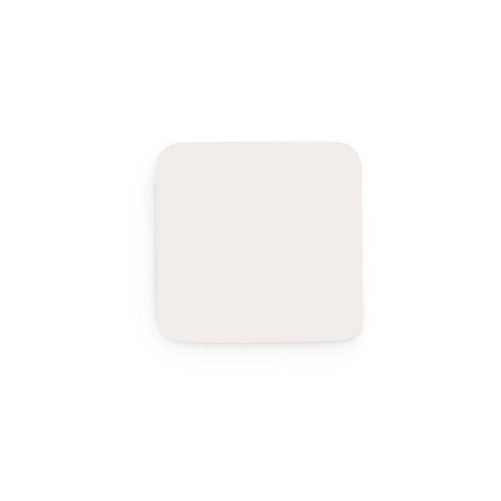 White tattooable flesh sample square on a white background.