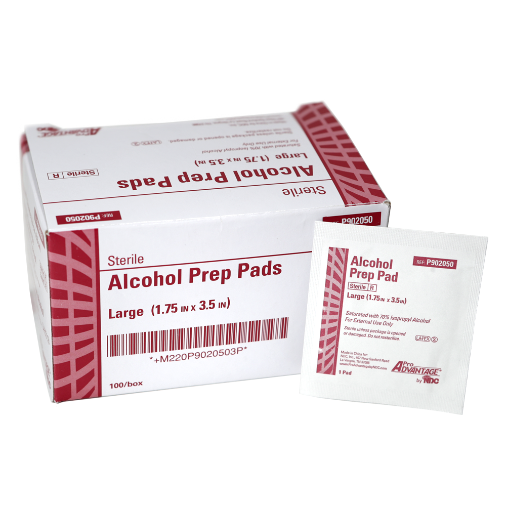 Alcohol Prep Pads Large 100 bx Ultimate Tattoo Supply