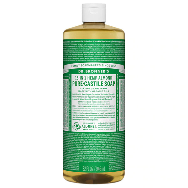 Dr. Bronner's Pure Castile Soap - Almond - 32oz. Bottle – Ultimate