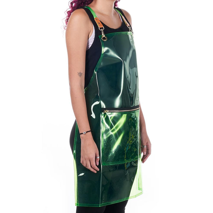 Saferly Vinyl Apron — Green - Ultimate Tattoo Supply