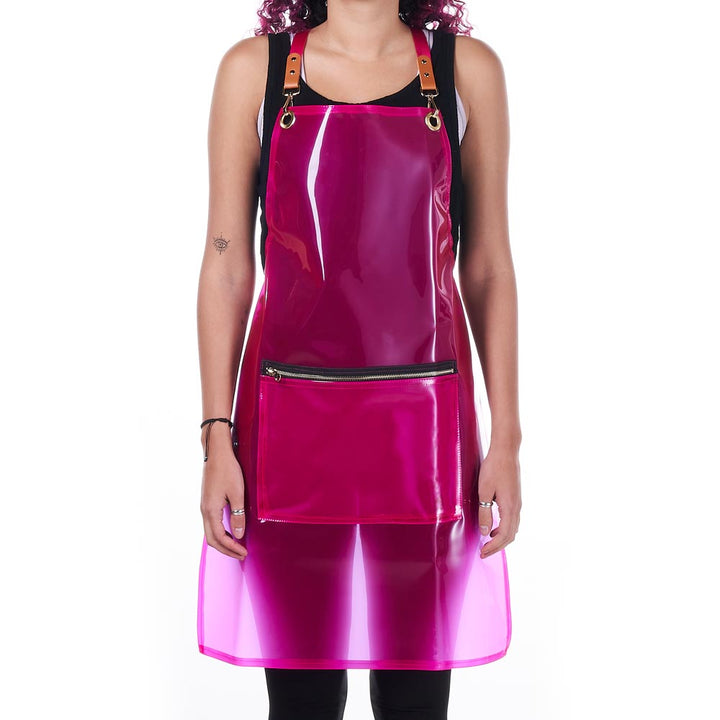 Saferly Vinyl Apron — Pink - Ultimate Tattoo Supply