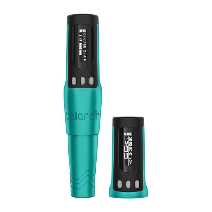 Microbeau Bellar Air Wireless PMU Machine — 3.0mm Microbeau Blue with 2 Batteries - Ultimate Tattoo Supply