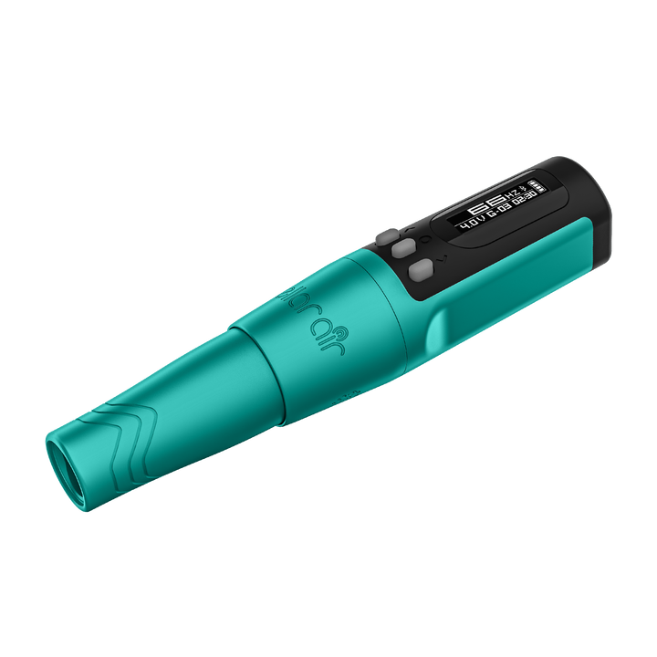 Microbeau Bellar Air Wireless PMU Machine — 2.1mm Microbeau Blue with 1 Battery - Ultimate Tattoo Supply