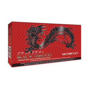 Black Dragon Latex Exam Gloves – Powder Free - Ultimate Tattoo Supply