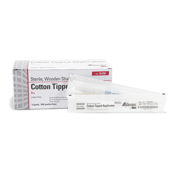 Cotton Tip Applicators - STERILE - 6" long