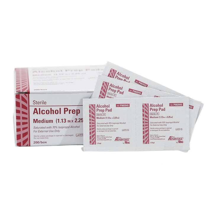 Pro Advantage Alcohol Prep Pads — Medium — Box of 200 - Ultimate Tattoo Supply