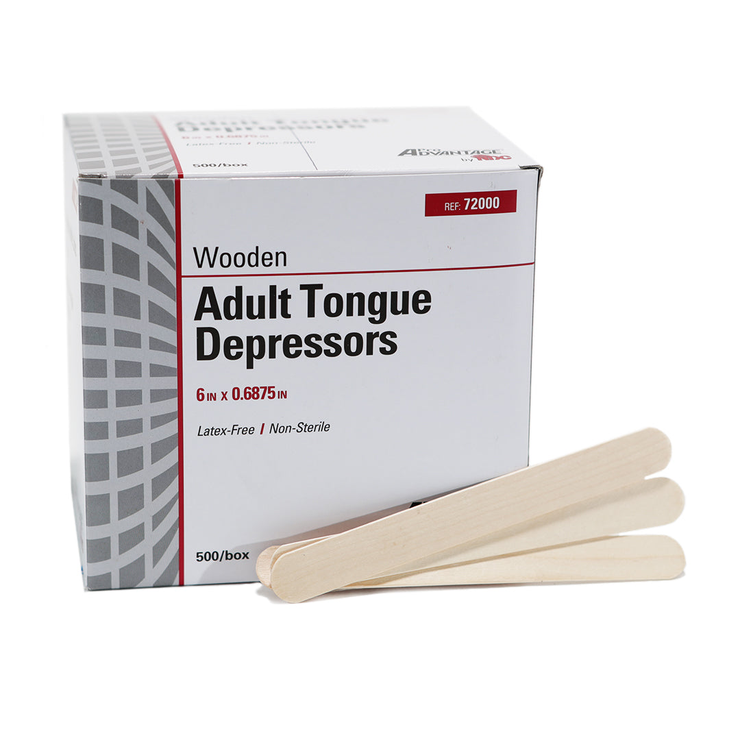 Saferly Tongue Depressors — Adult Size — Box of 500