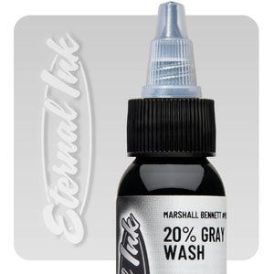 Eternal Tattoo Ink - Marshall Bennett 20% Gray Wash - Ultimate Tattoo Supply