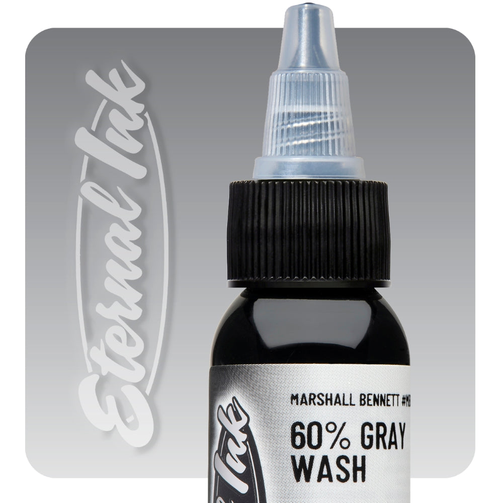 Eternal Tattoo Ink - Marshall Bennett 60% Gray Wash - Ultimate Tattoo Supply