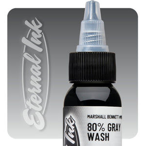 Eternal Tattoo Ink - Marshall Bennett 80% Gray Wash - Ultimate Tattoo Supply