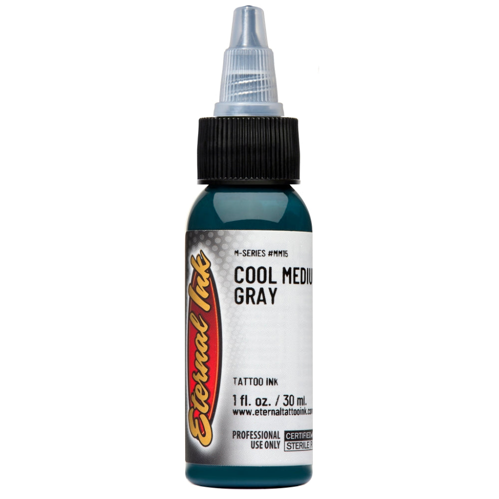 Eternal Tattoo Ink - M Series - Cool Medium Gray - Ultimate Tattoo Supply